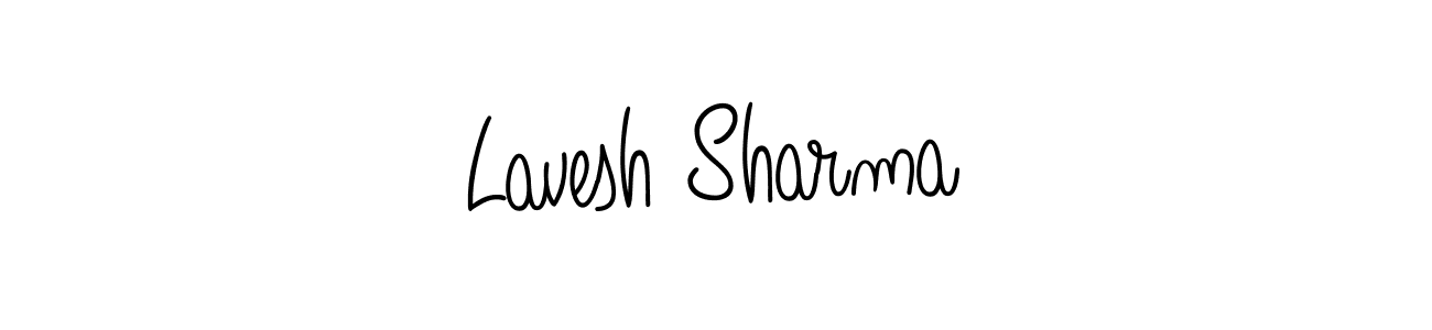 The best way (Angelique-Rose-font-FFP) to make a short signature is to pick only two or three words in your name. The name Lavesh Sharma include a total of six letters. For converting this name. Lavesh Sharma signature style 5 images and pictures png