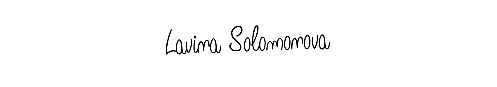 Angelique-Rose-font-FFP is a professional signature style that is perfect for those who want to add a touch of class to their signature. It is also a great choice for those who want to make their signature more unique. Get Lavina Solomonova name to fancy signature for free. Lavina Solomonova signature style 5 images and pictures png
