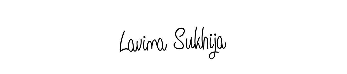 Make a beautiful signature design for name Lavina Sukhija. With this signature (Angelique-Rose-font-FFP) style, you can create a handwritten signature for free. Lavina Sukhija signature style 5 images and pictures png