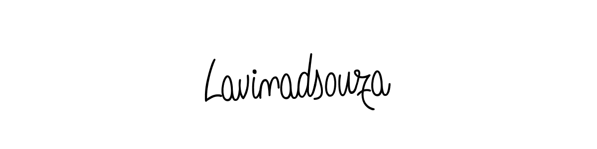 Create a beautiful signature design for name Lavinadsouza. With this signature (Angelique-Rose-font-FFP) fonts, you can make a handwritten signature for free. Lavinadsouza signature style 5 images and pictures png
