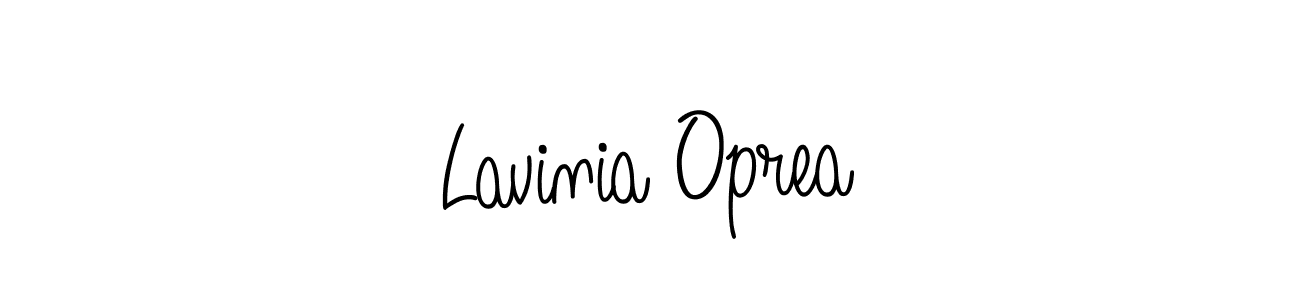 Create a beautiful signature design for name Lavinia Oprea. With this signature (Angelique-Rose-font-FFP) fonts, you can make a handwritten signature for free. Lavinia Oprea signature style 5 images and pictures png