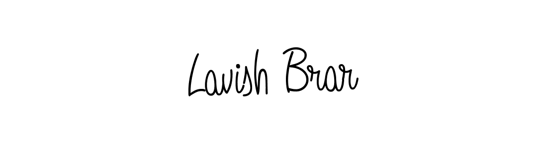 Use a signature maker to create a handwritten signature online. With this signature software, you can design (Angelique-Rose-font-FFP) your own signature for name Lavish Brar. Lavish Brar signature style 5 images and pictures png