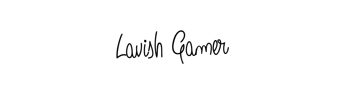 Use a signature maker to create a handwritten signature online. With this signature software, you can design (Angelique-Rose-font-FFP) your own signature for name Lavish Gamer. Lavish Gamer signature style 5 images and pictures png