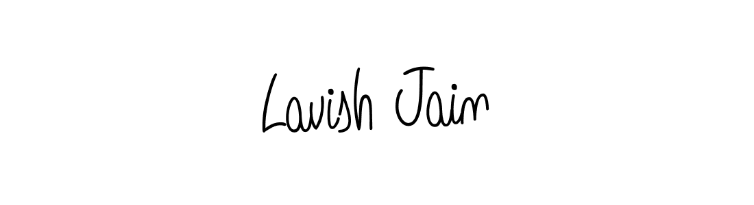 Design your own signature with our free online signature maker. With this signature software, you can create a handwritten (Angelique-Rose-font-FFP) signature for name Lavish Jain. Lavish Jain signature style 5 images and pictures png