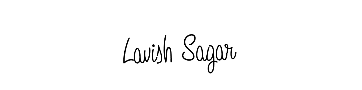 You should practise on your own different ways (Angelique-Rose-font-FFP) to write your name (Lavish Sagar) in signature. don't let someone else do it for you. Lavish Sagar signature style 5 images and pictures png