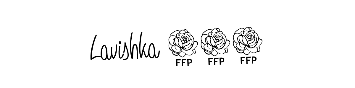 Use a signature maker to create a handwritten signature online. With this signature software, you can design (Angelique-Rose-font-FFP) your own signature for name Lavishka 123. Lavishka 123 signature style 5 images and pictures png