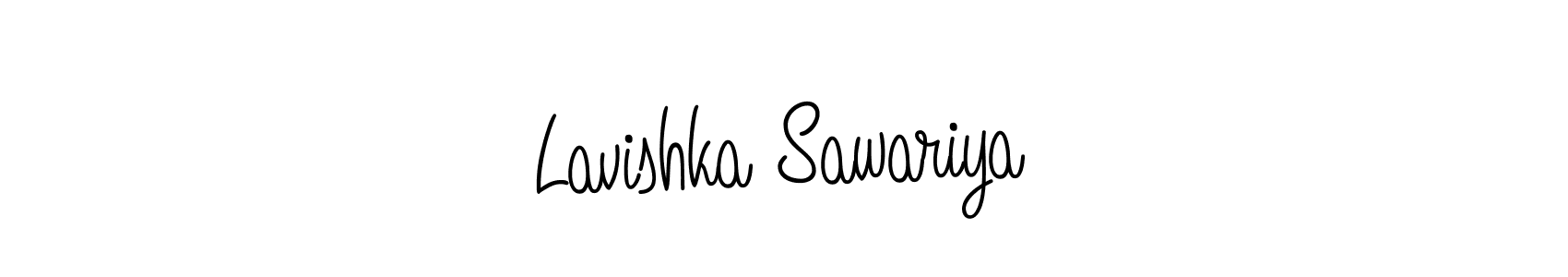 Use a signature maker to create a handwritten signature online. With this signature software, you can design (Angelique-Rose-font-FFP) your own signature for name Lavishka Sawariya. Lavishka Sawariya signature style 5 images and pictures png
