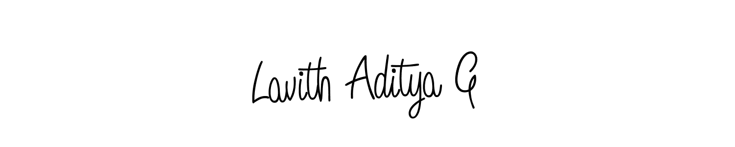 if you are searching for the best signature style for your name Lavith Aditya G. so please give up your signature search. here we have designed multiple signature styles  using Angelique-Rose-font-FFP. Lavith Aditya G signature style 5 images and pictures png