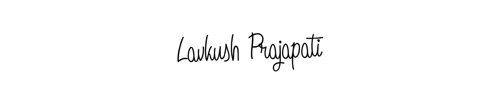 Use a signature maker to create a handwritten signature online. With this signature software, you can design (Angelique-Rose-font-FFP) your own signature for name Lavkush Prajapati. Lavkush Prajapati signature style 5 images and pictures png