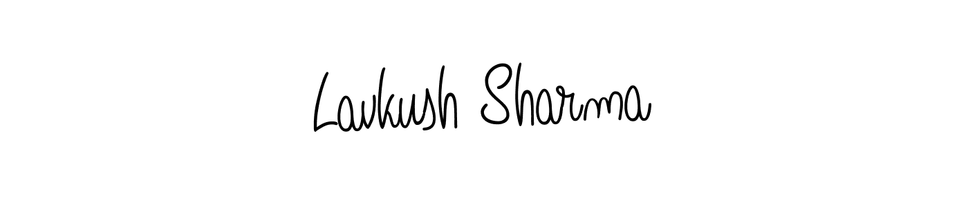 Use a signature maker to create a handwritten signature online. With this signature software, you can design (Angelique-Rose-font-FFP) your own signature for name Lavkush Sharma. Lavkush Sharma signature style 5 images and pictures png