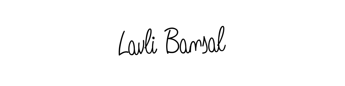 The best way (Angelique-Rose-font-FFP) to make a short signature is to pick only two or three words in your name. The name Lavli Bansal include a total of six letters. For converting this name. Lavli Bansal signature style 5 images and pictures png