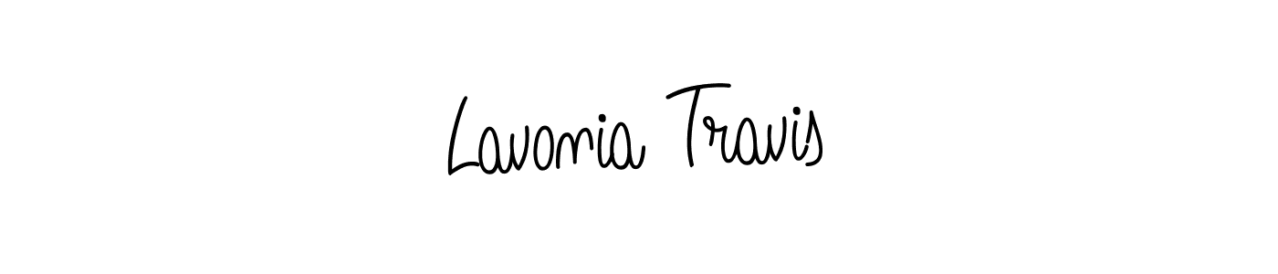 Lavonia Travis stylish signature style. Best Handwritten Sign (Angelique-Rose-font-FFP) for my name. Handwritten Signature Collection Ideas for my name Lavonia Travis. Lavonia Travis signature style 5 images and pictures png