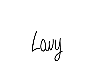 Lavy stylish signature style. Best Handwritten Sign (Angelique-Rose-font-FFP) for my name. Handwritten Signature Collection Ideas for my name Lavy. Lavy signature style 5 images and pictures png