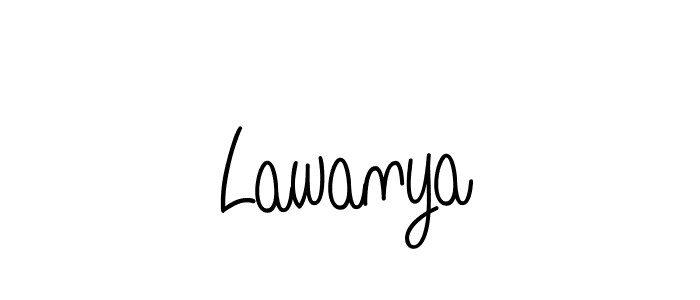 You should practise on your own different ways (Angelique-Rose-font-FFP) to write your name (Lawanya) in signature. don't let someone else do it for you. Lawanya signature style 5 images and pictures png