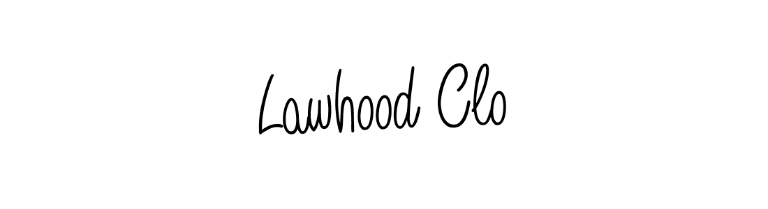 Use a signature maker to create a handwritten signature online. With this signature software, you can design (Angelique-Rose-font-FFP) your own signature for name Lawhood Clo. Lawhood Clo signature style 5 images and pictures png