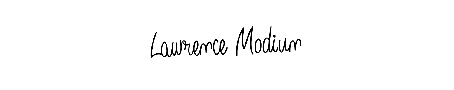 How to make Lawrence Modiun name signature. Use Angelique-Rose-font-FFP style for creating short signs online. This is the latest handwritten sign. Lawrence Modiun signature style 5 images and pictures png