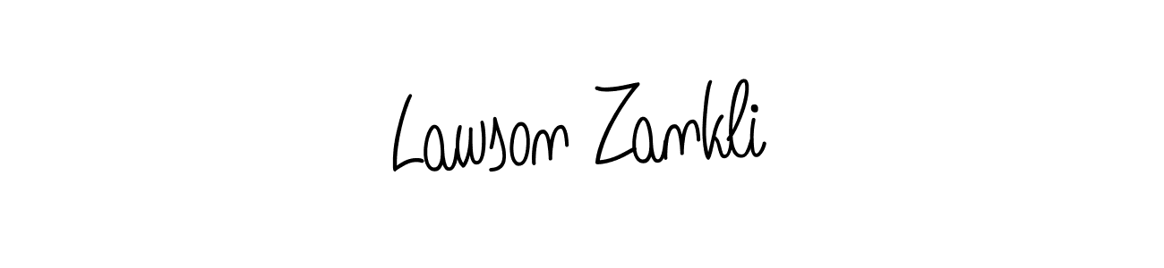 Use a signature maker to create a handwritten signature online. With this signature software, you can design (Angelique-Rose-font-FFP) your own signature for name Lawson Zankli. Lawson Zankli signature style 5 images and pictures png