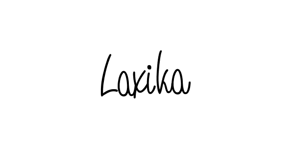 Use a signature maker to create a handwritten signature online. With this signature software, you can design (Angelique-Rose-font-FFP) your own signature for name Laxika. Laxika signature style 5 images and pictures png