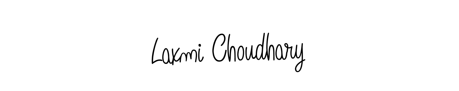 Make a beautiful signature design for name Laxmi Choudhary. With this signature (Angelique-Rose-font-FFP) style, you can create a handwritten signature for free. Laxmi Choudhary signature style 5 images and pictures png