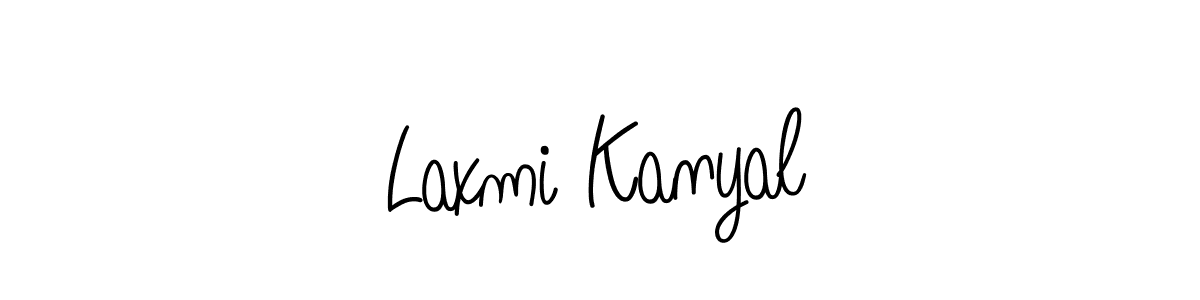 The best way (Angelique-Rose-font-FFP) to make a short signature is to pick only two or three words in your name. The name Laxmi Kanyal include a total of six letters. For converting this name. Laxmi Kanyal signature style 5 images and pictures png