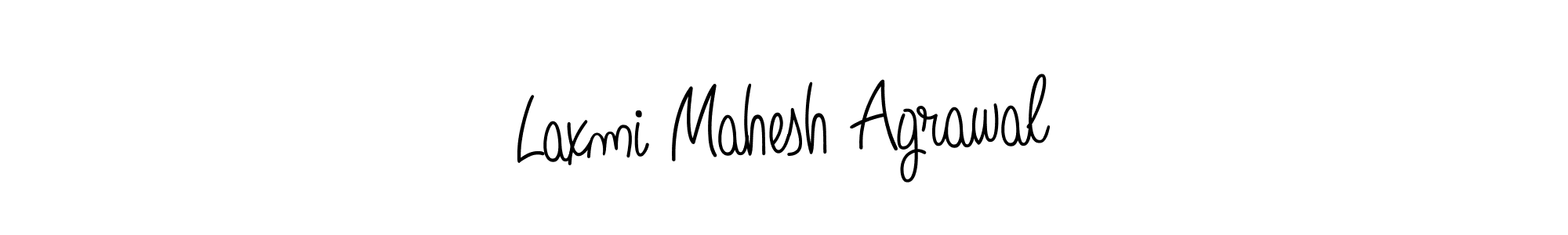 You should practise on your own different ways (Angelique-Rose-font-FFP) to write your name (Laxmi Mahesh Agrawal) in signature. don't let someone else do it for you. Laxmi Mahesh Agrawal signature style 5 images and pictures png