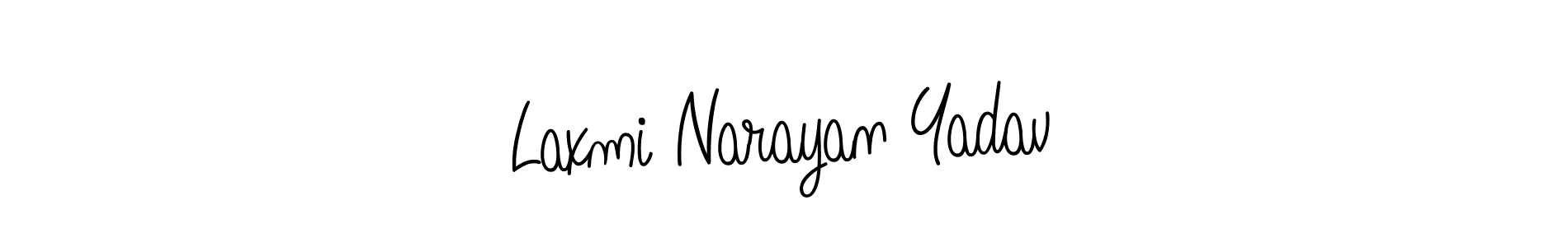 How to make Laxmi Narayan Yadav name signature. Use Angelique-Rose-font-FFP style for creating short signs online. This is the latest handwritten sign. Laxmi Narayan Yadav signature style 5 images and pictures png