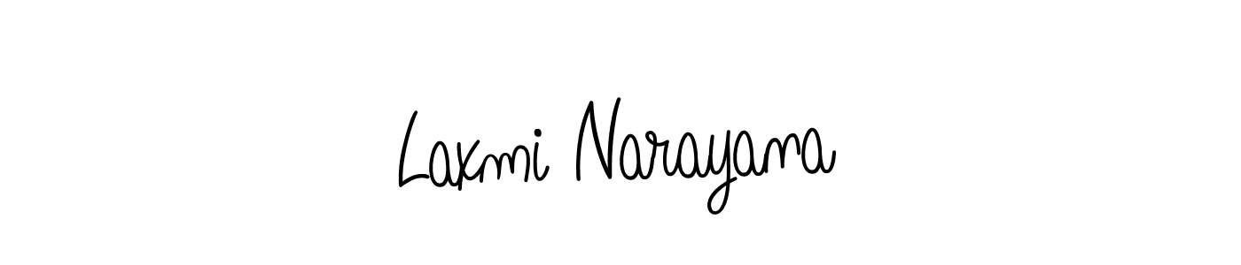 Use a signature maker to create a handwritten signature online. With this signature software, you can design (Angelique-Rose-font-FFP) your own signature for name Laxmi Narayana. Laxmi Narayana signature style 5 images and pictures png