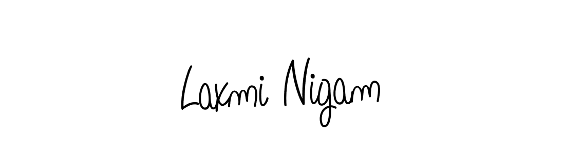 Create a beautiful signature design for name Laxmi Nigam. With this signature (Angelique-Rose-font-FFP) fonts, you can make a handwritten signature for free. Laxmi Nigam signature style 5 images and pictures png
