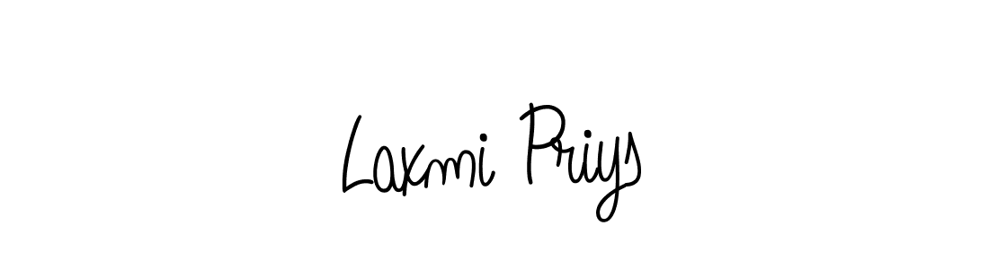 You should practise on your own different ways (Angelique-Rose-font-FFP) to write your name (Laxmi Priys) in signature. don't let someone else do it for you. Laxmi Priys signature style 5 images and pictures png