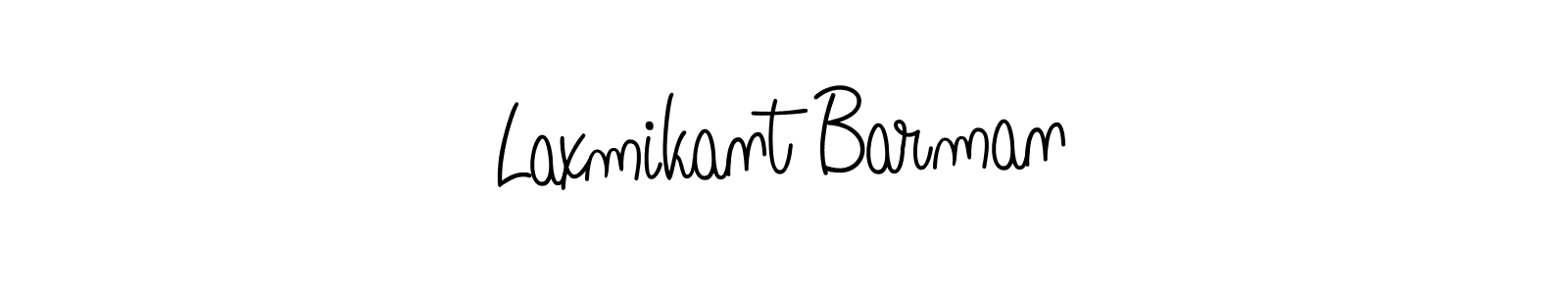 The best way (Angelique-Rose-font-FFP) to make a short signature is to pick only two or three words in your name. The name Laxmikant Barman include a total of six letters. For converting this name. Laxmikant Barman signature style 5 images and pictures png