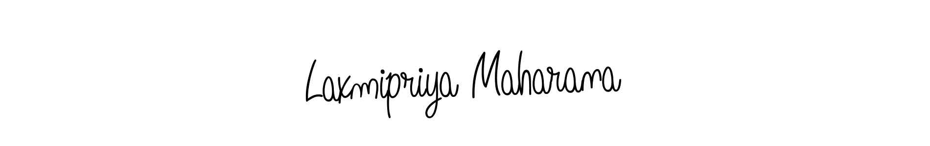 You should practise on your own different ways (Angelique-Rose-font-FFP) to write your name (Laxmipriya Maharana) in signature. don't let someone else do it for you. Laxmipriya Maharana signature style 5 images and pictures png