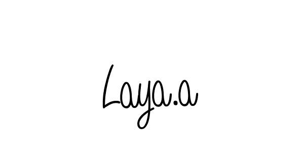 Make a beautiful signature design for name Laya.a. With this signature (Angelique-Rose-font-FFP) style, you can create a handwritten signature for free. Laya.a signature style 5 images and pictures png