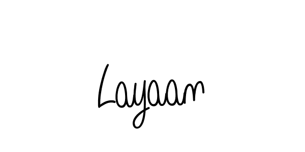 Design your own signature with our free online signature maker. With this signature software, you can create a handwritten (Angelique-Rose-font-FFP) signature for name Layaan. Layaan signature style 5 images and pictures png