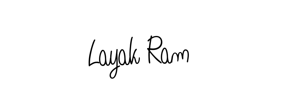 Create a beautiful signature design for name Layak Ram. With this signature (Angelique-Rose-font-FFP) fonts, you can make a handwritten signature for free. Layak Ram signature style 5 images and pictures png