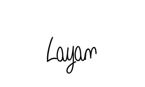 Make a beautiful signature design for name Layan. With this signature (Angelique-Rose-font-FFP) style, you can create a handwritten signature for free. Layan signature style 5 images and pictures png