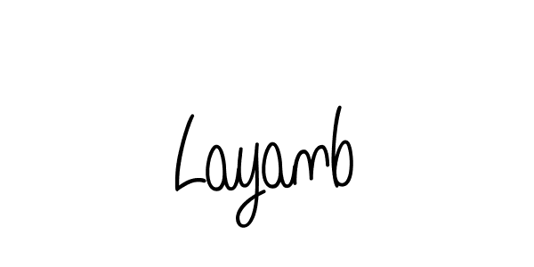 Layanb stylish signature style. Best Handwritten Sign (Angelique-Rose-font-FFP) for my name. Handwritten Signature Collection Ideas for my name Layanb. Layanb signature style 5 images and pictures png