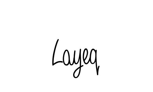Layeq stylish signature style. Best Handwritten Sign (Angelique-Rose-font-FFP) for my name. Handwritten Signature Collection Ideas for my name Layeq. Layeq signature style 5 images and pictures png