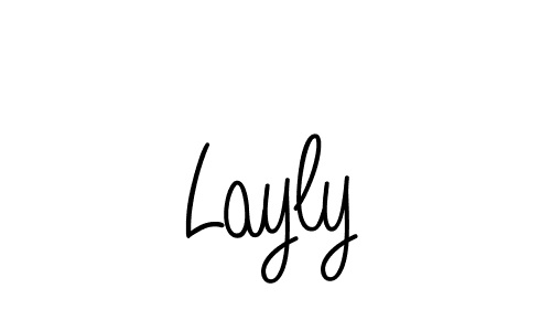 You should practise on your own different ways (Angelique-Rose-font-FFP) to write your name (Layly) in signature. don't let someone else do it for you. Layly signature style 5 images and pictures png