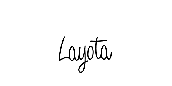 Use a signature maker to create a handwritten signature online. With this signature software, you can design (Angelique-Rose-font-FFP) your own signature for name Layota. Layota signature style 5 images and pictures png