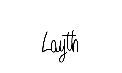 Design your own signature with our free online signature maker. With this signature software, you can create a handwritten (Angelique-Rose-font-FFP) signature for name Layth. Layth signature style 5 images and pictures png