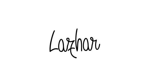 Design your own signature with our free online signature maker. With this signature software, you can create a handwritten (Angelique-Rose-font-FFP) signature for name Lazhar. Lazhar signature style 5 images and pictures png