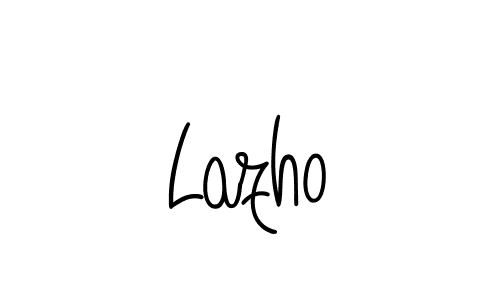 Use a signature maker to create a handwritten signature online. With this signature software, you can design (Angelique-Rose-font-FFP) your own signature for name Lazho. Lazho signature style 5 images and pictures png