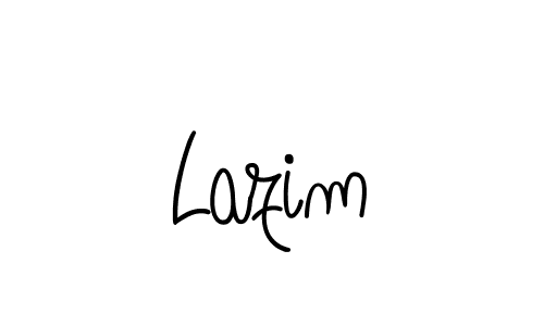 Use a signature maker to create a handwritten signature online. With this signature software, you can design (Angelique-Rose-font-FFP) your own signature for name Lazim. Lazim signature style 5 images and pictures png