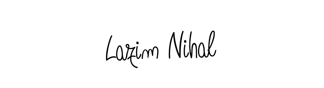 Check out images of Autograph of Lazim Nihal name. Actor Lazim Nihal Signature Style. Angelique-Rose-font-FFP is a professional sign style online. Lazim Nihal signature style 5 images and pictures png