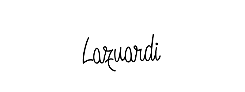 You should practise on your own different ways (Angelique-Rose-font-FFP) to write your name (Lazuardi) in signature. don't let someone else do it for you. Lazuardi signature style 5 images and pictures png