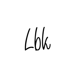 Make a beautiful signature design for name Lbk. With this signature (Angelique-Rose-font-FFP) style, you can create a handwritten signature for free. Lbk signature style 5 images and pictures png