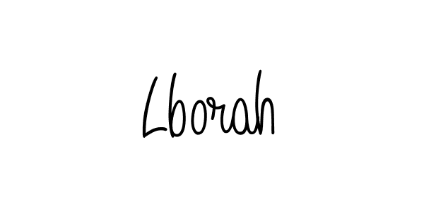 The best way (Angelique-Rose-font-FFP) to make a short signature is to pick only two or three words in your name. The name Lborah include a total of six letters. For converting this name. Lborah signature style 5 images and pictures png