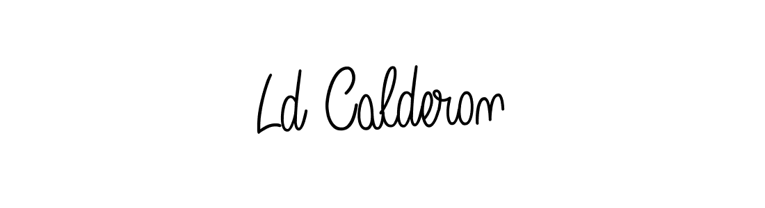 Use a signature maker to create a handwritten signature online. With this signature software, you can design (Angelique-Rose-font-FFP) your own signature for name Ld Calderon. Ld Calderon signature style 5 images and pictures png