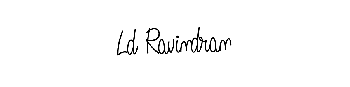 Also we have Ld Ravindran name is the best signature style. Create professional handwritten signature collection using Angelique-Rose-font-FFP autograph style. Ld Ravindran signature style 5 images and pictures png