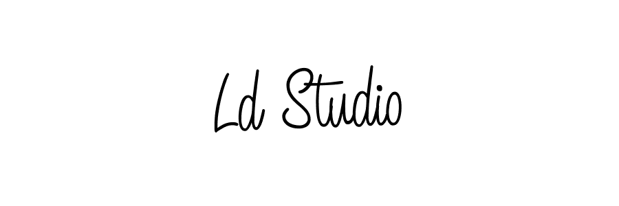 Use a signature maker to create a handwritten signature online. With this signature software, you can design (Angelique-Rose-font-FFP) your own signature for name Ld Studio. Ld Studio signature style 5 images and pictures png